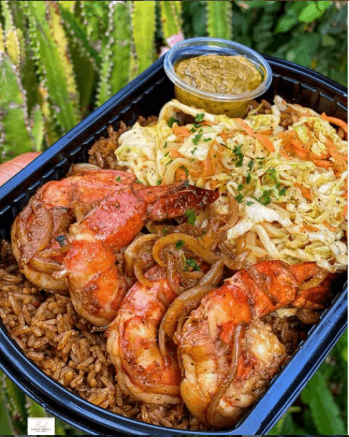 Spicy Jollof Rice with Shrimps
